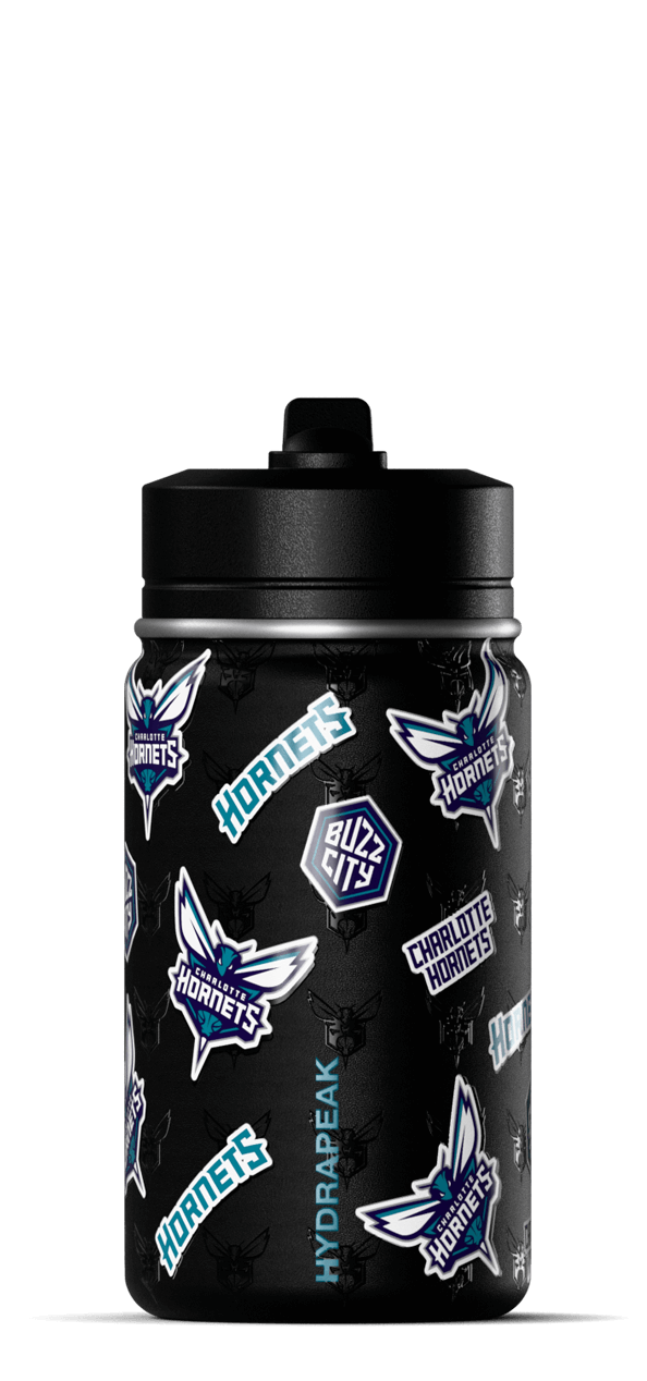Hydrapeak NBA 14oz Kids Water Bottle with Straw Lid - Officially Licensed Team Design