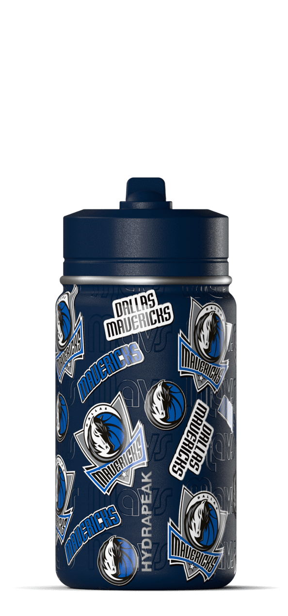 Hydrapeak NBA 14oz Kids Water Bottle with Straw Lid - Officially Licensed Team Design