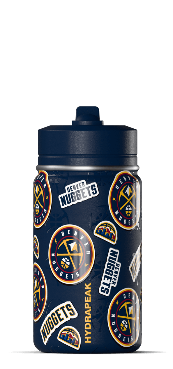 Hydrapeak NBA 14oz Kids Water Bottle with Straw Lid - Officially Licensed Team Design