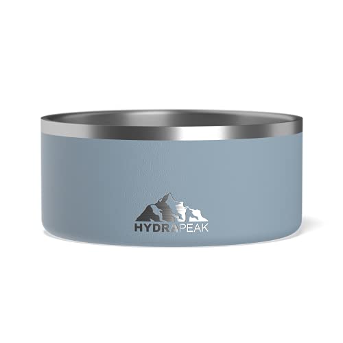 Hydrapeak Non-Slip Stainless Steel Dog Bowl - 8 Cup (64oz) Storm Gray