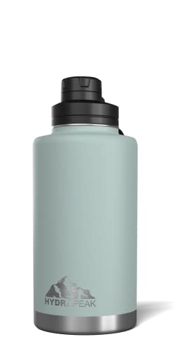 Hydrapeak 50oz Insulated Water Bottle Pale Sage - Leak Proof Stainless Steel Flask with Chug Lid