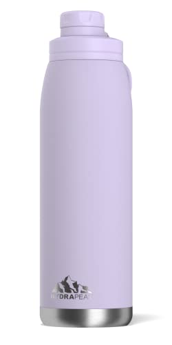 Hydrapeak 40 oz Insulated Water Bottle with Chug Lid - Leak Proof Double Walled Vacuum Stainless Steel, Cold 24