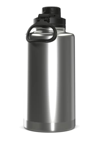 Hydrapeak 50oz Insulated Stainless Steel Water Bottle - Bare Stainless Steel Flask with Chug Lid