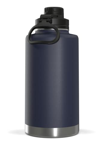 Hydrapeak 50oz Insulated Large Water Bottle - Leak Proof Stainless Steel Flask (Navy)