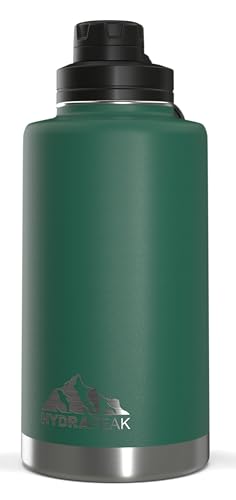 Hydrapeak 50oz Insulated Water Bottle Forest Green - Leak Proof Stainless Steel Flask with Chug Lid