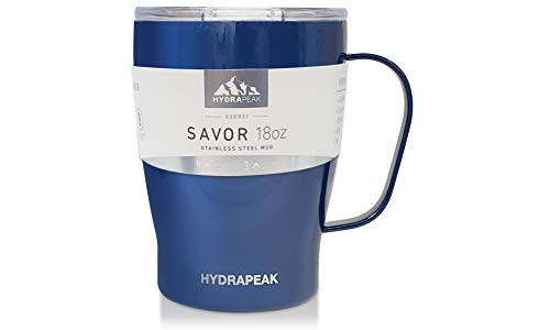 Hydrapeak SAVOR 18oz Double Vacuum Insulated Coffee Mug - Cobalt, Stainless Steel Travel Mug