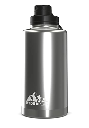 Hydrapeak 50oz Insulated Stainless Steel Water Bottle - Bare Stainless Steel Flask with Chug Lid
