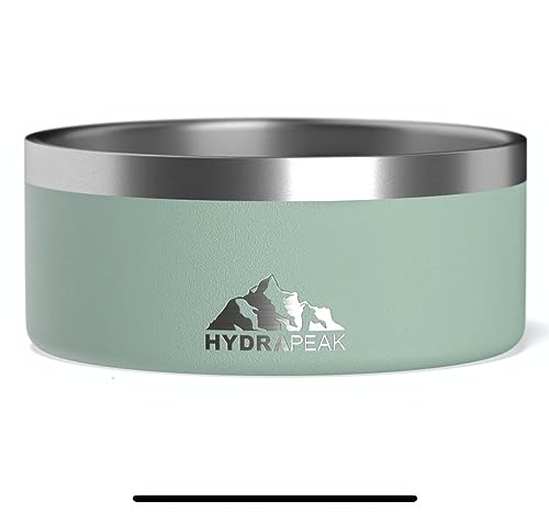 Hydrapeak Dog Bowl 4 Cup Teal - Non Slip Stainless Steel Water and Food Dish for Large Dogs