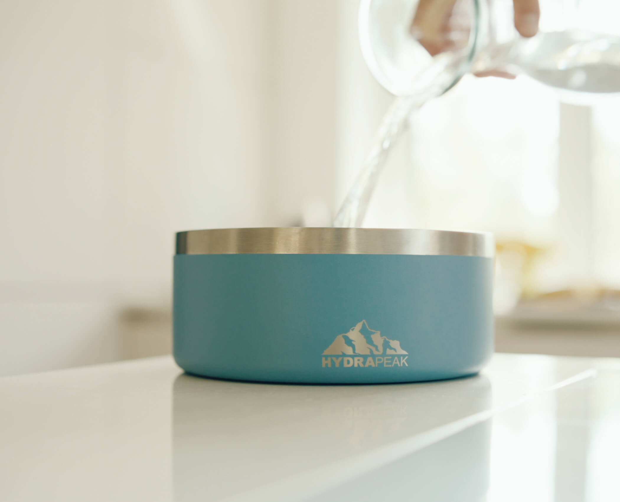 Hydrapeak 4 Cup Dog Bowl - Durable 18/8 Stainless Steel Pet Bowl