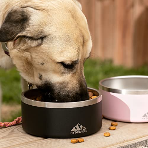 Hydrapeak Dog Bowl - Non Slip Stainless Steel, 8 Cup (64oz) Lemon