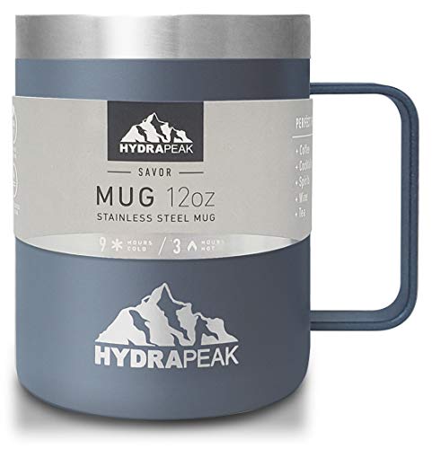 Hydrapeak Storm 14oz Insulated Travel Mug with Splash-Proof Lid and Handle