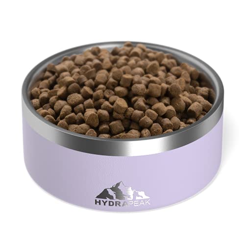 Hydrapeak Orchid Dog Bowl 32oz - Non Slip Stainless Steel Dog Dish