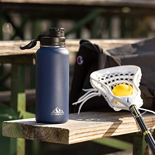 Hydrapeak 32oz Insulated Water Bottle with Chug Lid, Aubergine, Handle