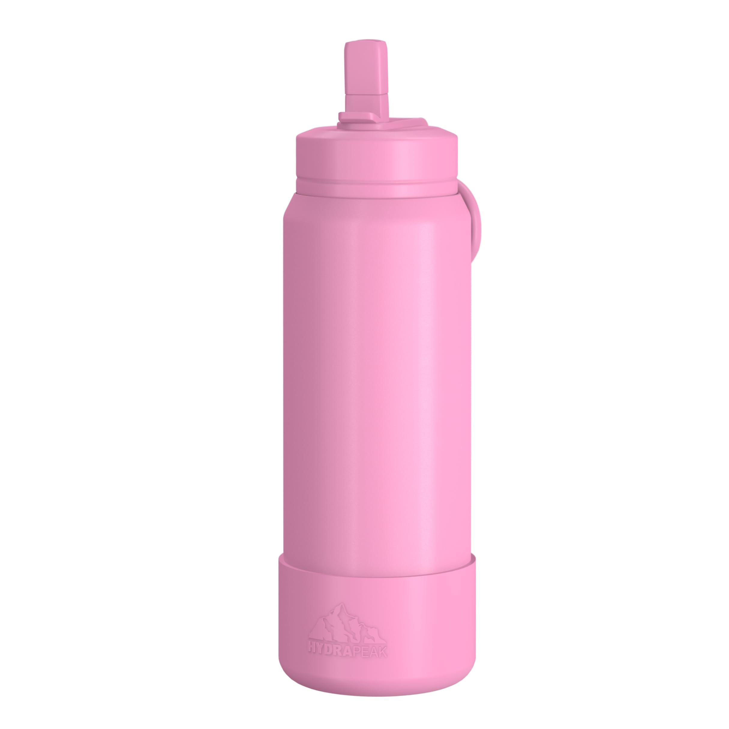 Hydrapeak 26oz Sport Insulated Water Bottle with Straw and Chug Lid - Bubblegum (Includes Both Lids)