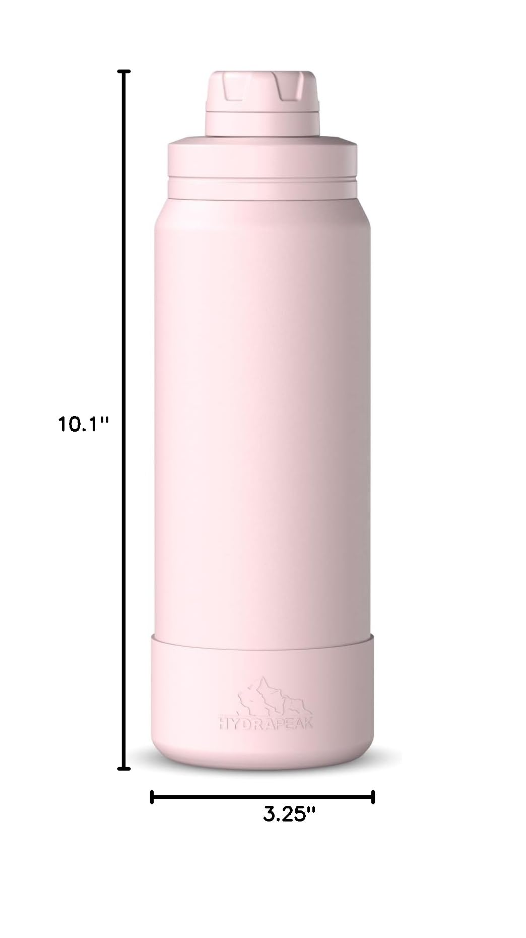 Hydrapeak 26oz Sport Insulated Water Bottle with Chug Lid - Seashell - Cupholder-Friendly Leak-Proof Bottle