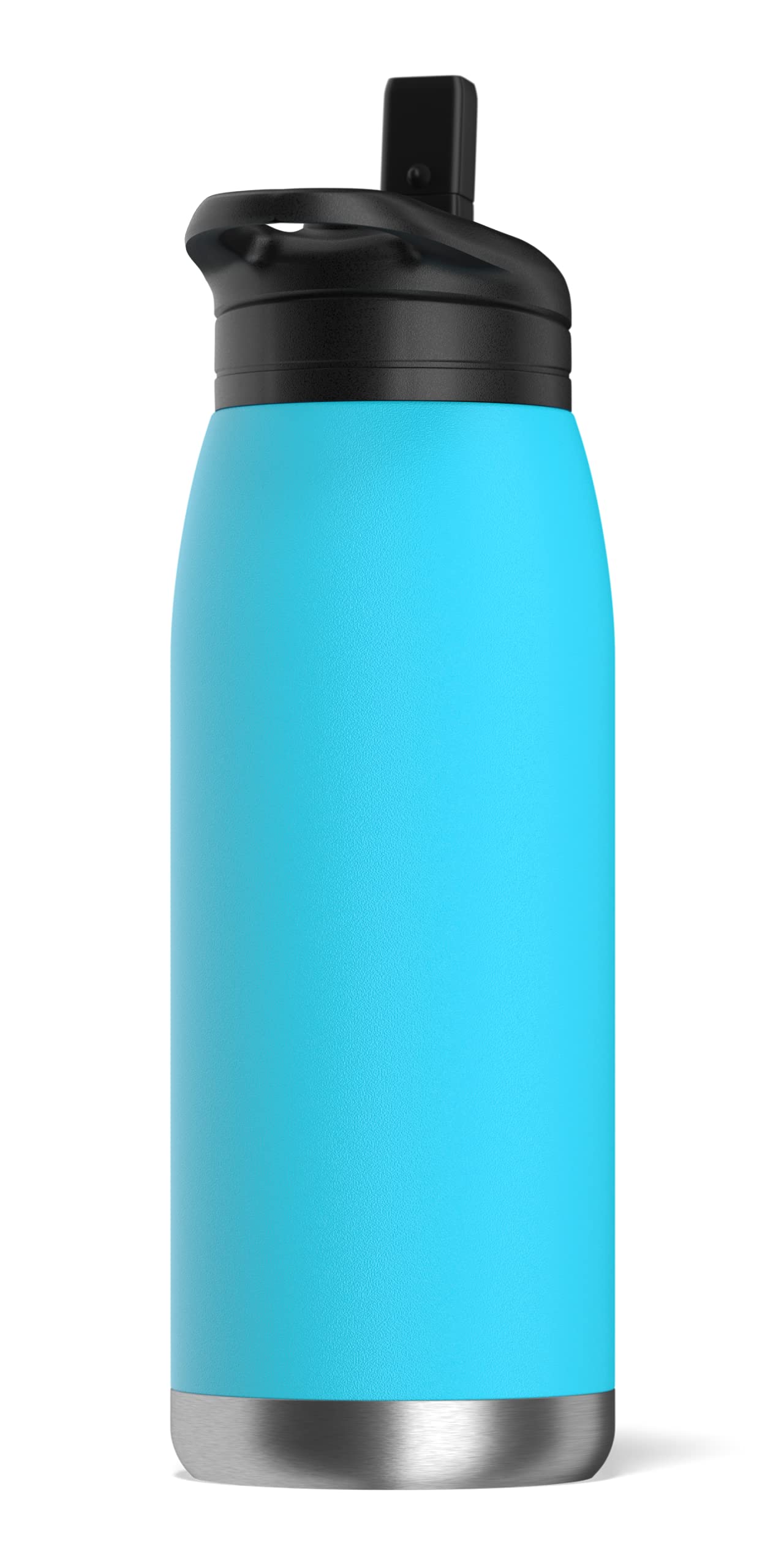 Hydrapeak Flow 32oz Insulated Water Bottle - Ocean Blue, Leak-Proof Stainless Steel with Straw Lid and Handle