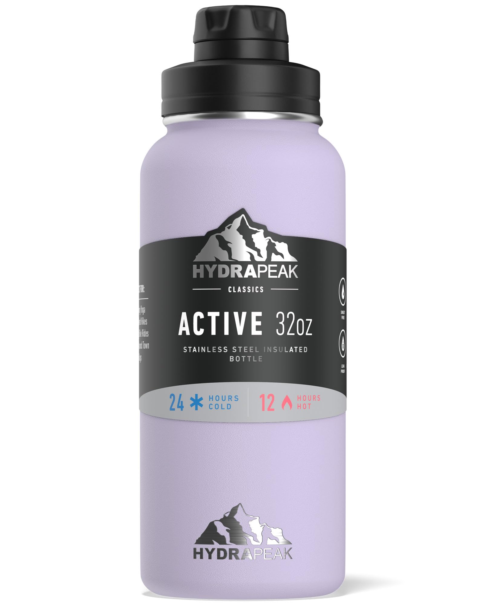 Hydrapeak Active 32oz Insulated Water Bottle with Chug Lid – Orchid