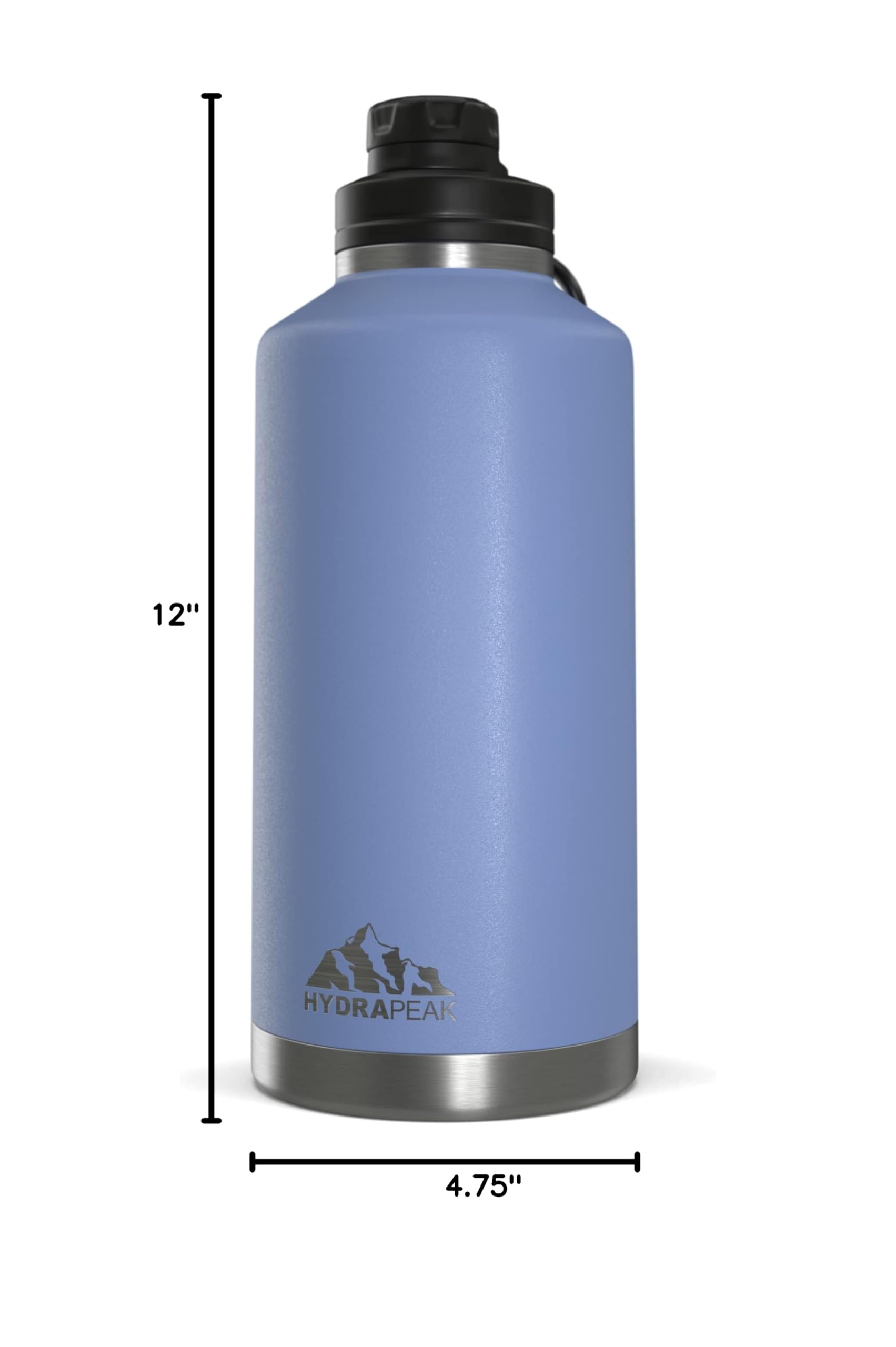 Hydrapeak 72 oz Insulated Water Bottle - Iris Purple, Half Gallon Jug