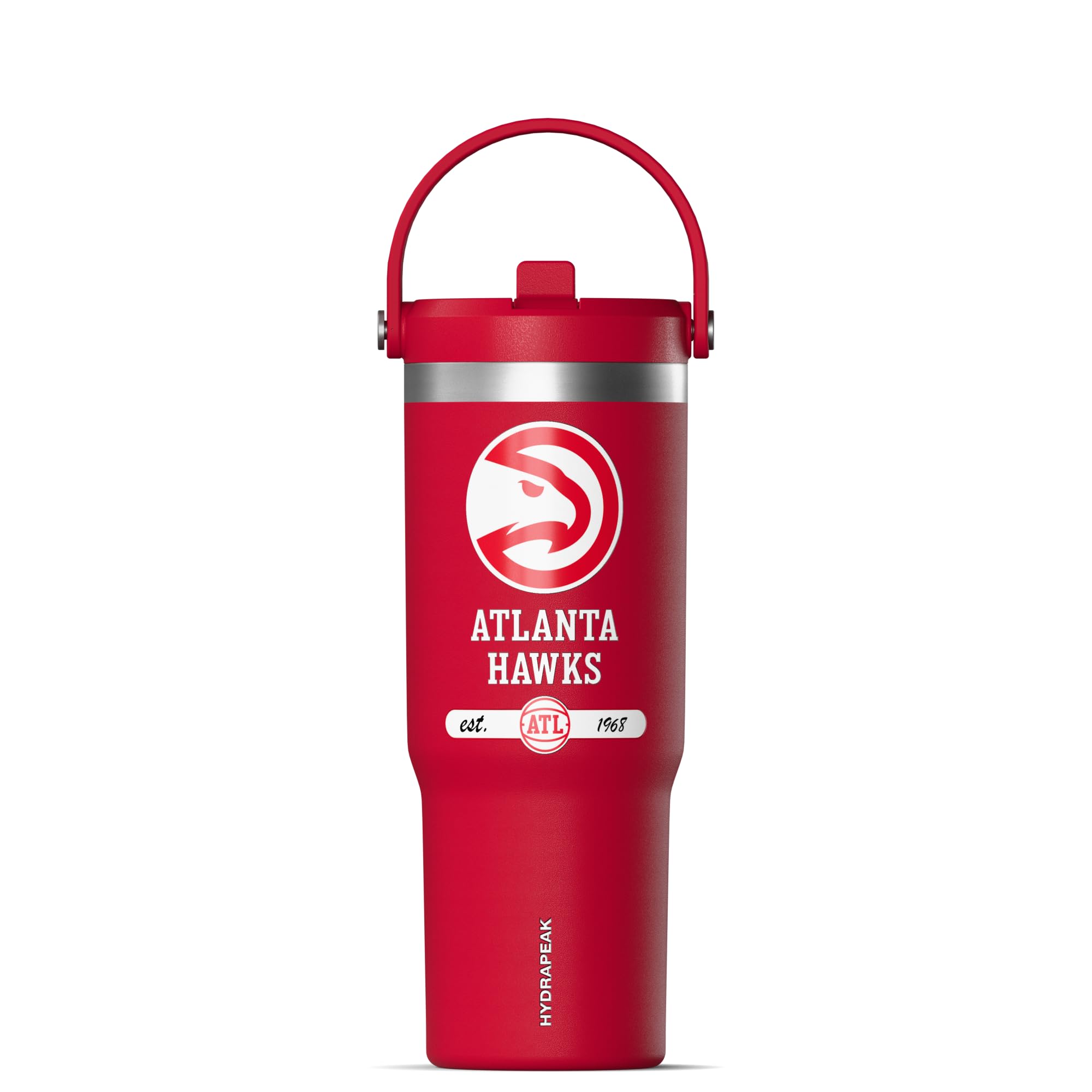 Hydrapeak NBA Atlanta Hawks Nomad 32 oz Insulated Tumbler - Leakproof Stainless Steel Travel Cup with Straw Lid