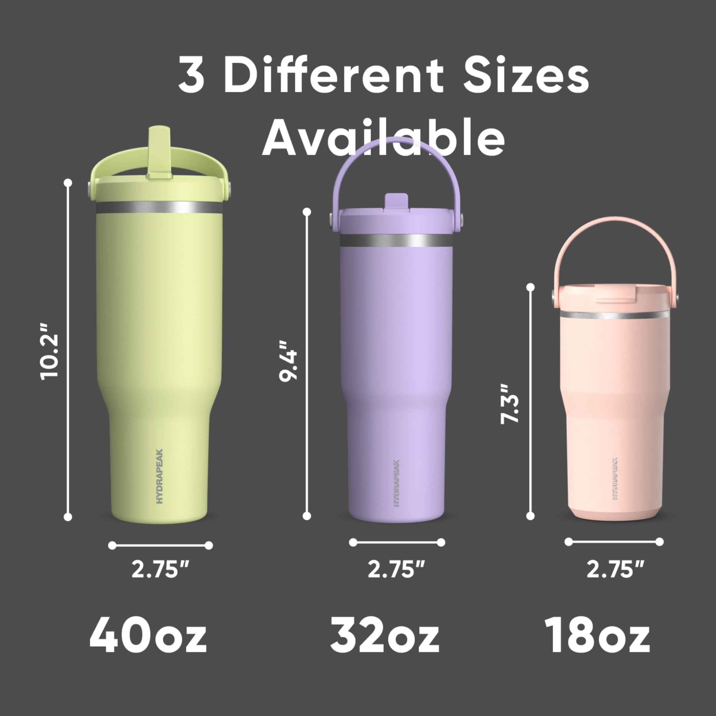 Hydrapeak Nomad 32 oz Tumbler with Handle and Straw Lid – Leakproof Insulated Cup