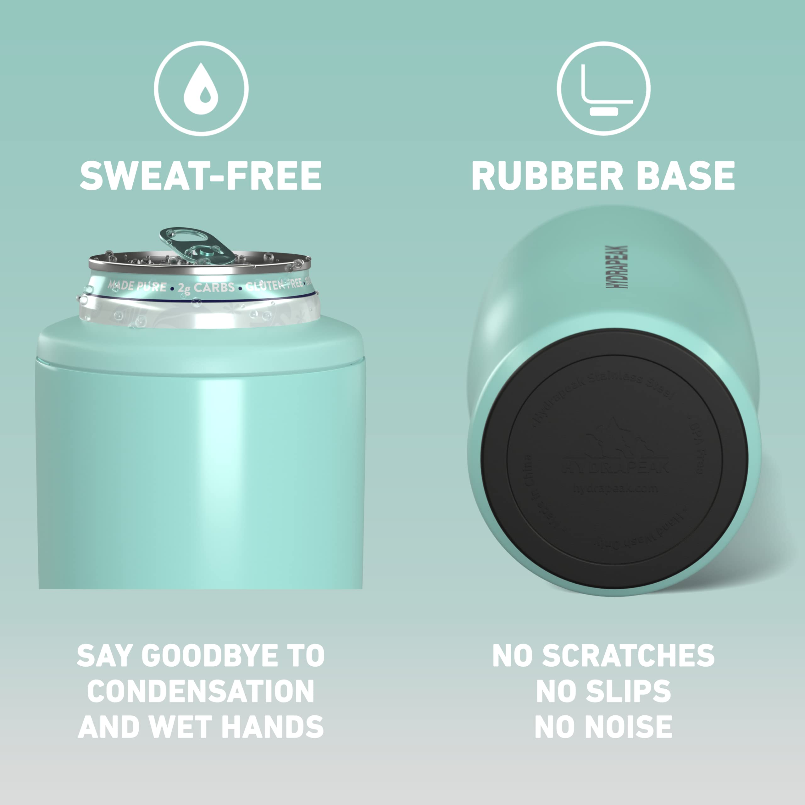 Hydrapeak Aqua Gloss 4-in-1 Can Cooler – Multi-Format Insulated Drinkware