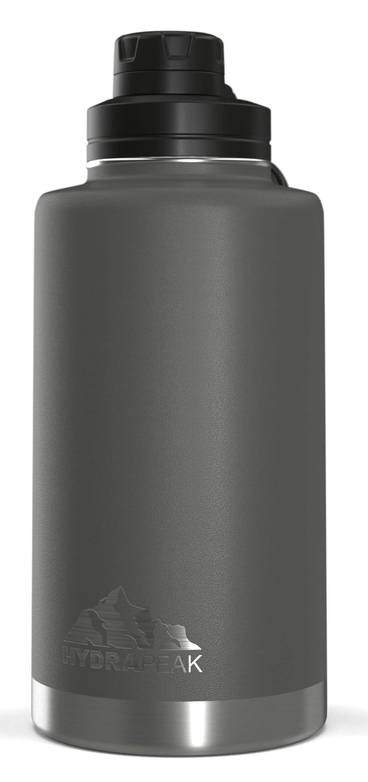 Hydrapeak 50oz Insulated Water Bottle Graphite - Leakproof Stainless Steel Flask