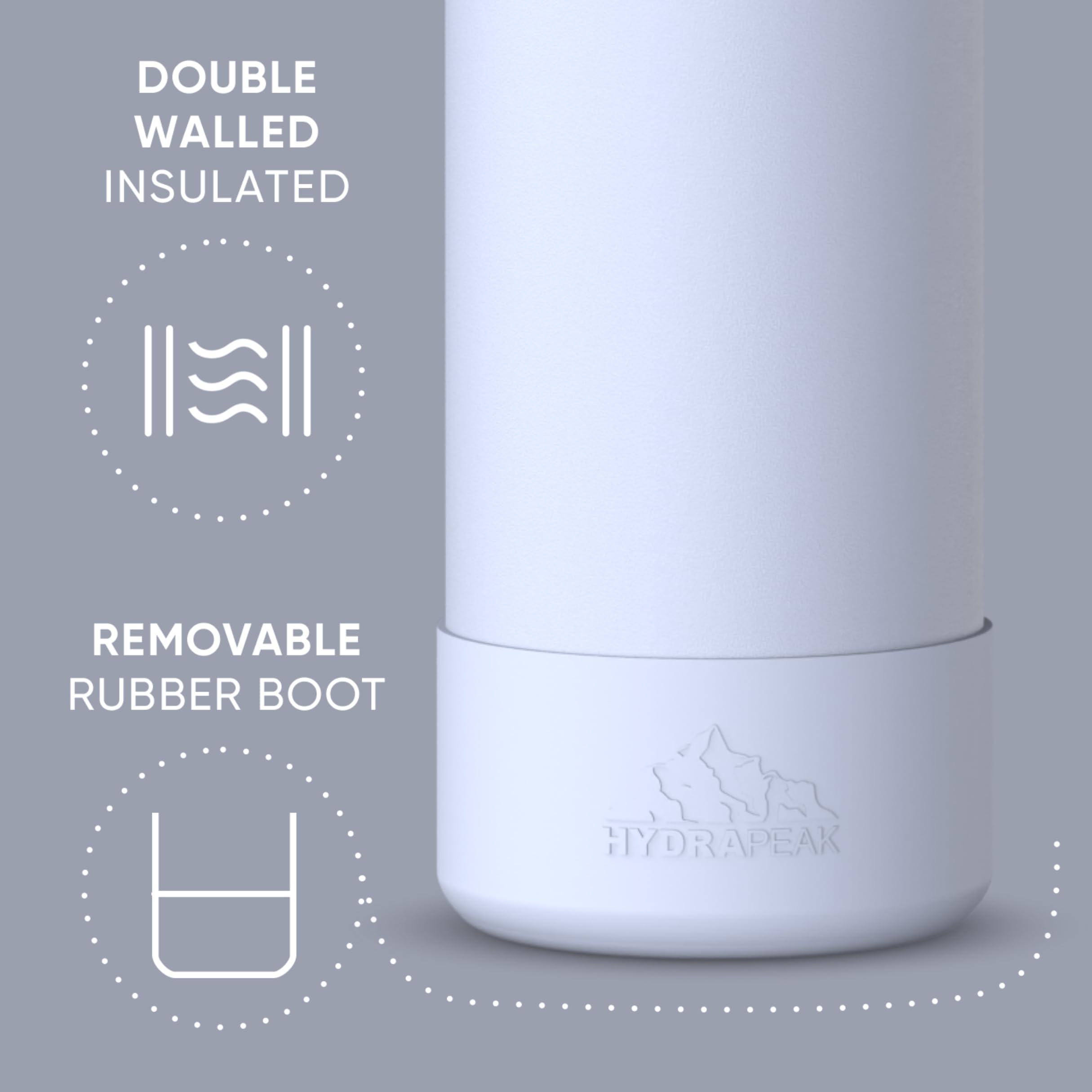 Hydrapeak 26oz Sport Water Bottle Ice - Insulated Stainless Steel with Chug Lid