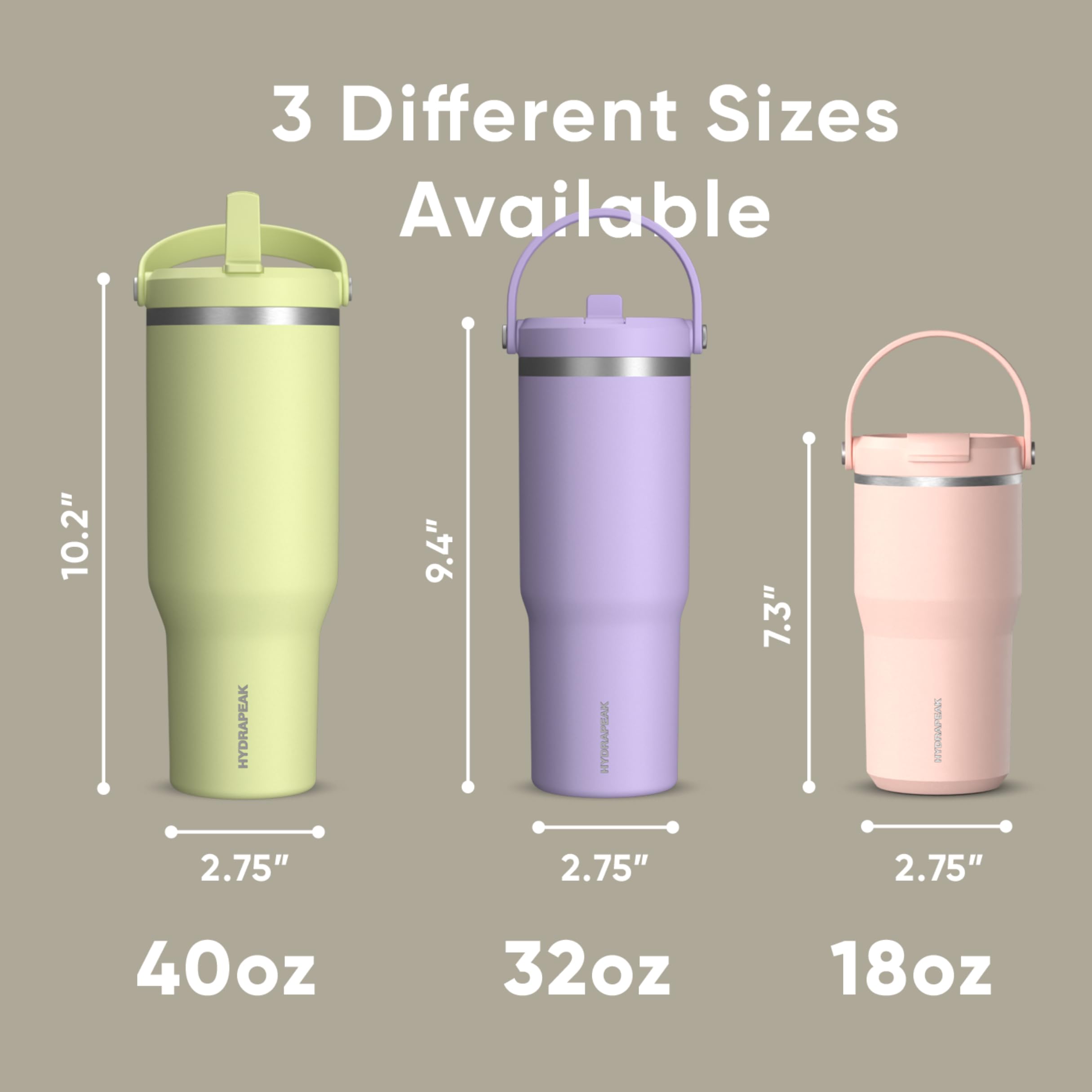 Hydrapeak Nomad 32 oz Tumbler with Handle - Modern Cream Insulated Cup