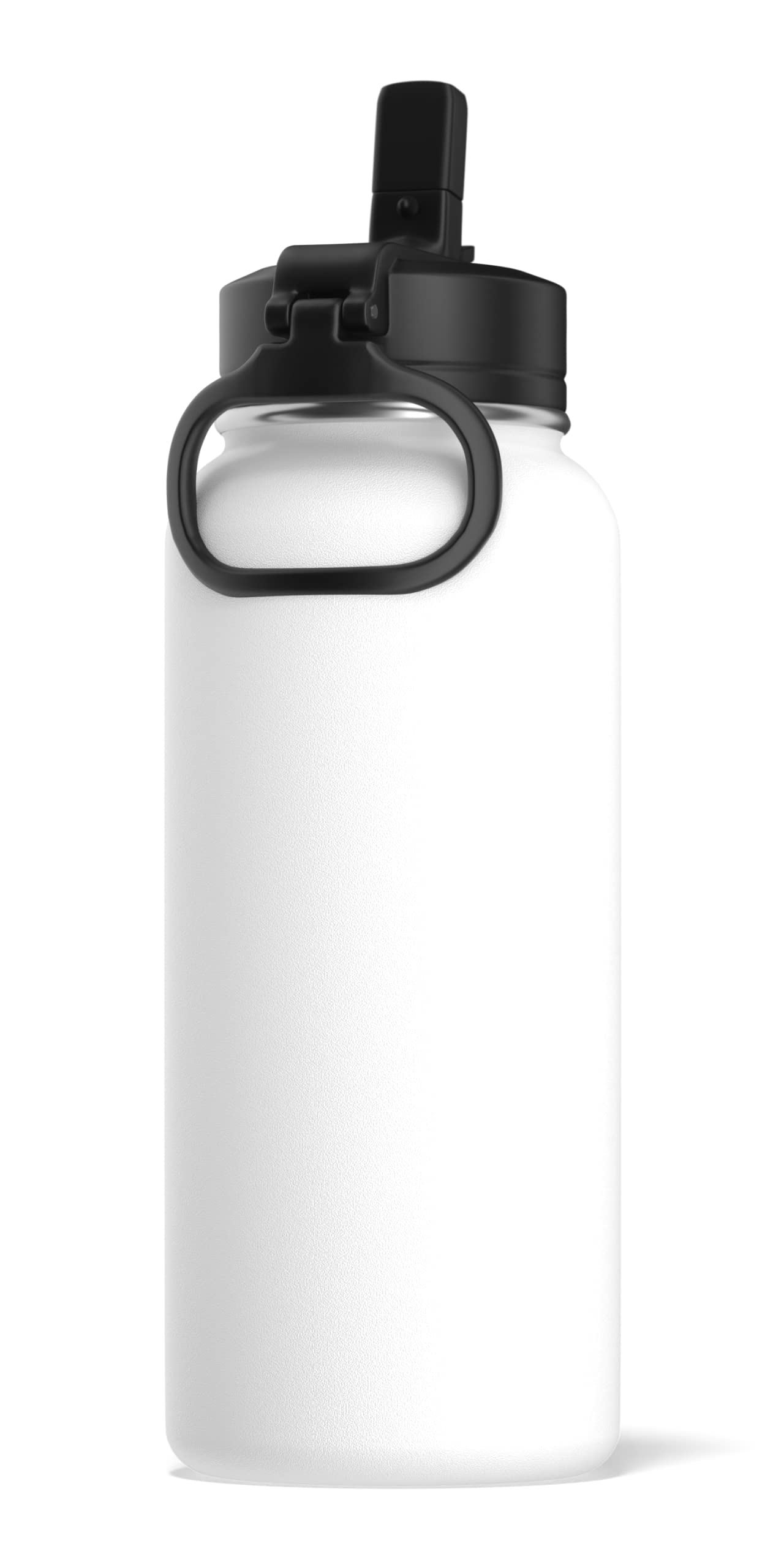 Hydrapeak 32oz Insulated Water Bottle with Straw Lid - Leak-Proof Stainless Steel, Double-Wall Vacuum, White