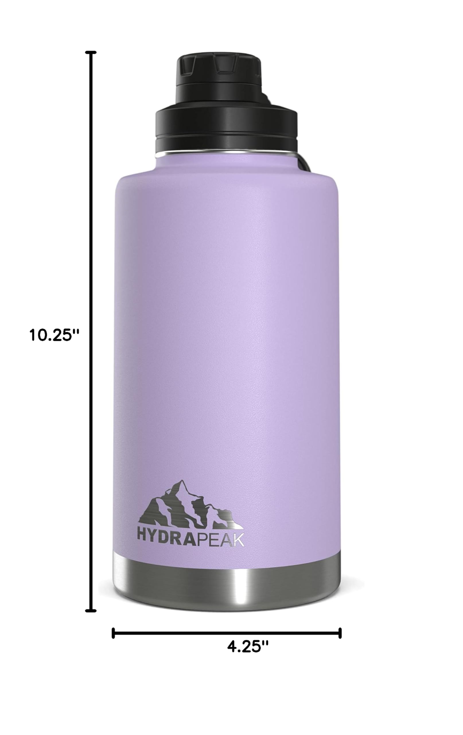 Hydrapeak 50oz Insulated Large Water Bottle - Leak Proof Stainless Steel Flask - Lavender