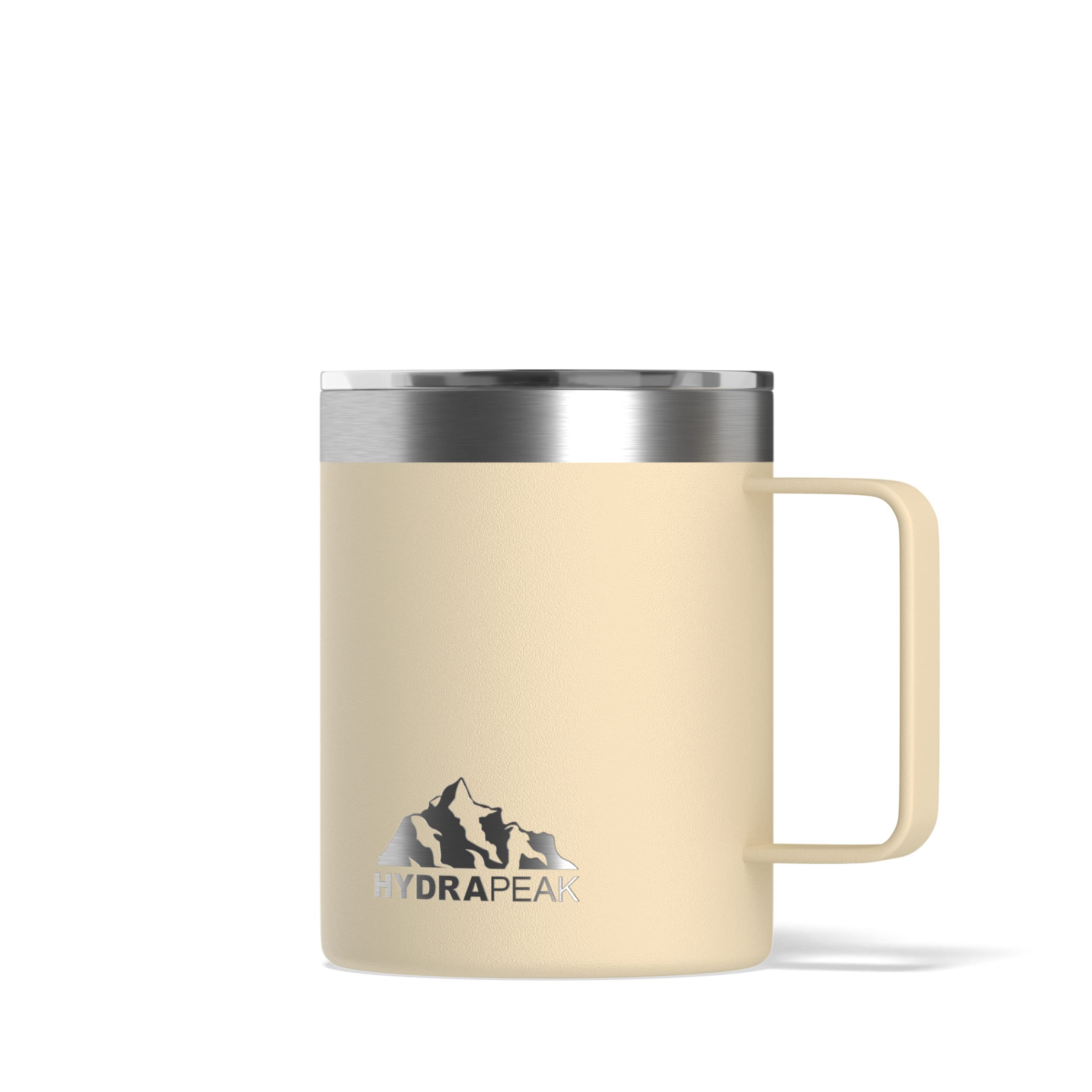 Hydrapeak 14oz Insulated Coffee Mug with Handle - Double Wall Travel Mug, 3 Hours Hot / 9 Hours Cold, Spill-Proof