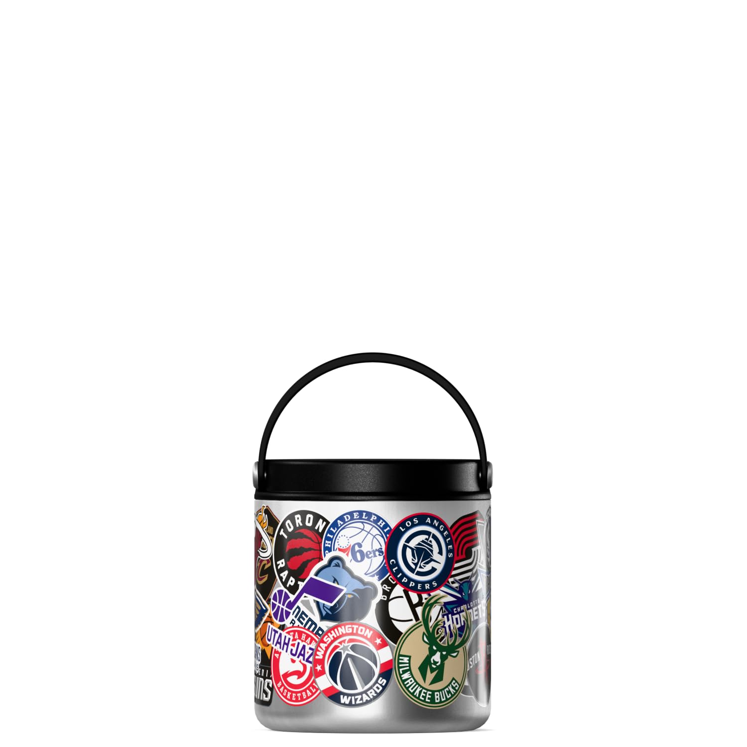 Hydrapeak NBA Officially Licensed 25oz Insulated Food Jar with All-Team Logo Print - Stainless Steel