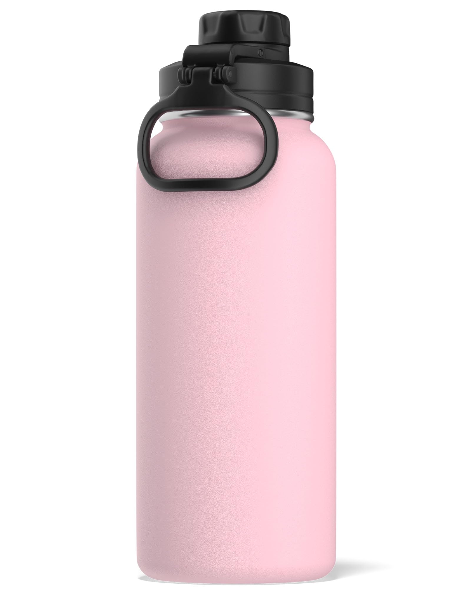 Hydrapeak 32oz Insulated Water Bottle with Chug Lid - Pink, Leak-Proof Stainless Steel with Handle