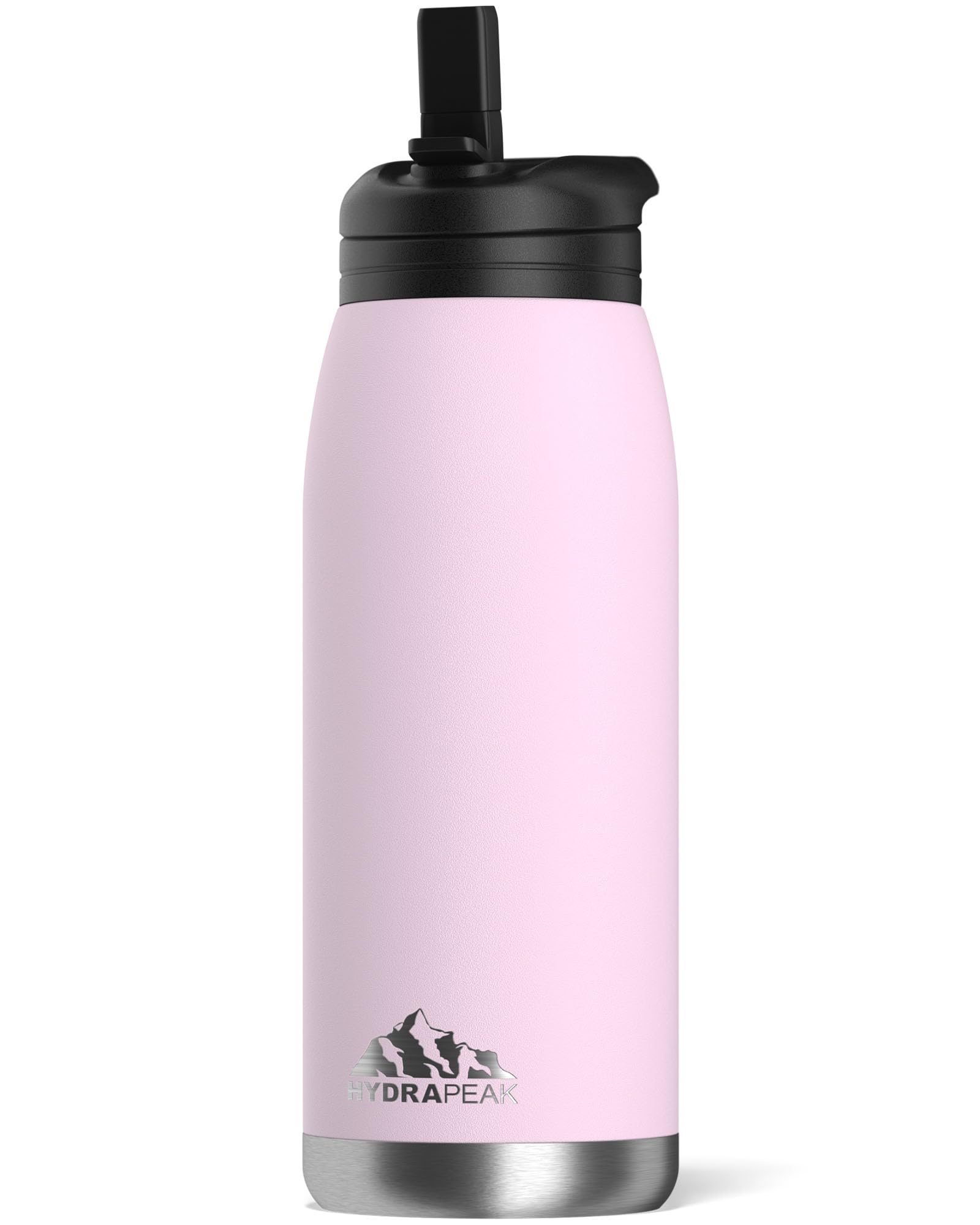 Hydrapeak Flow 32oz Insulated Water Bottle with Straw Lid - Blush