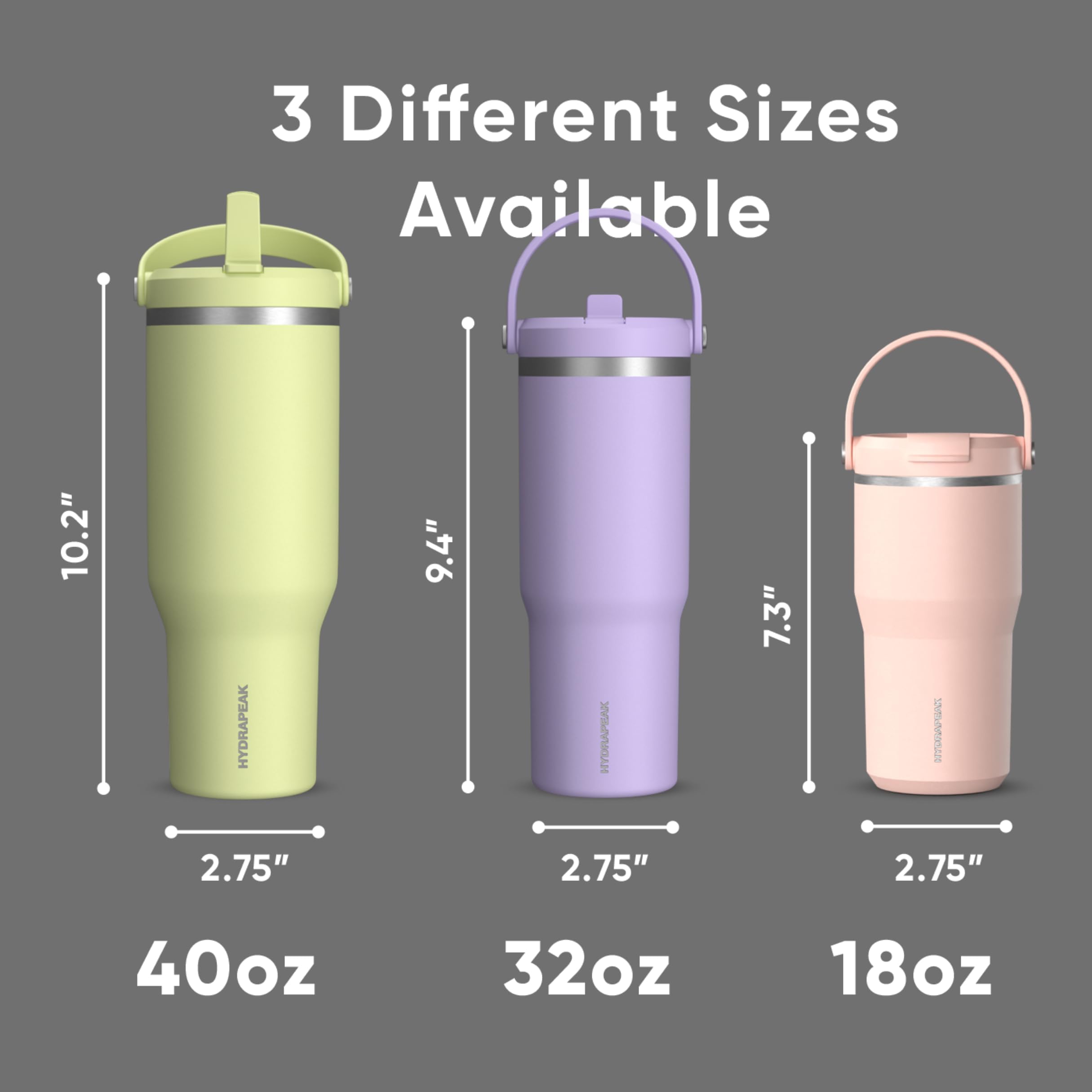 Hydrapeak Nomad 32oz Insulated Travel Tumbler - Leak-Proof, Cupholder Friendly, 24H Cold