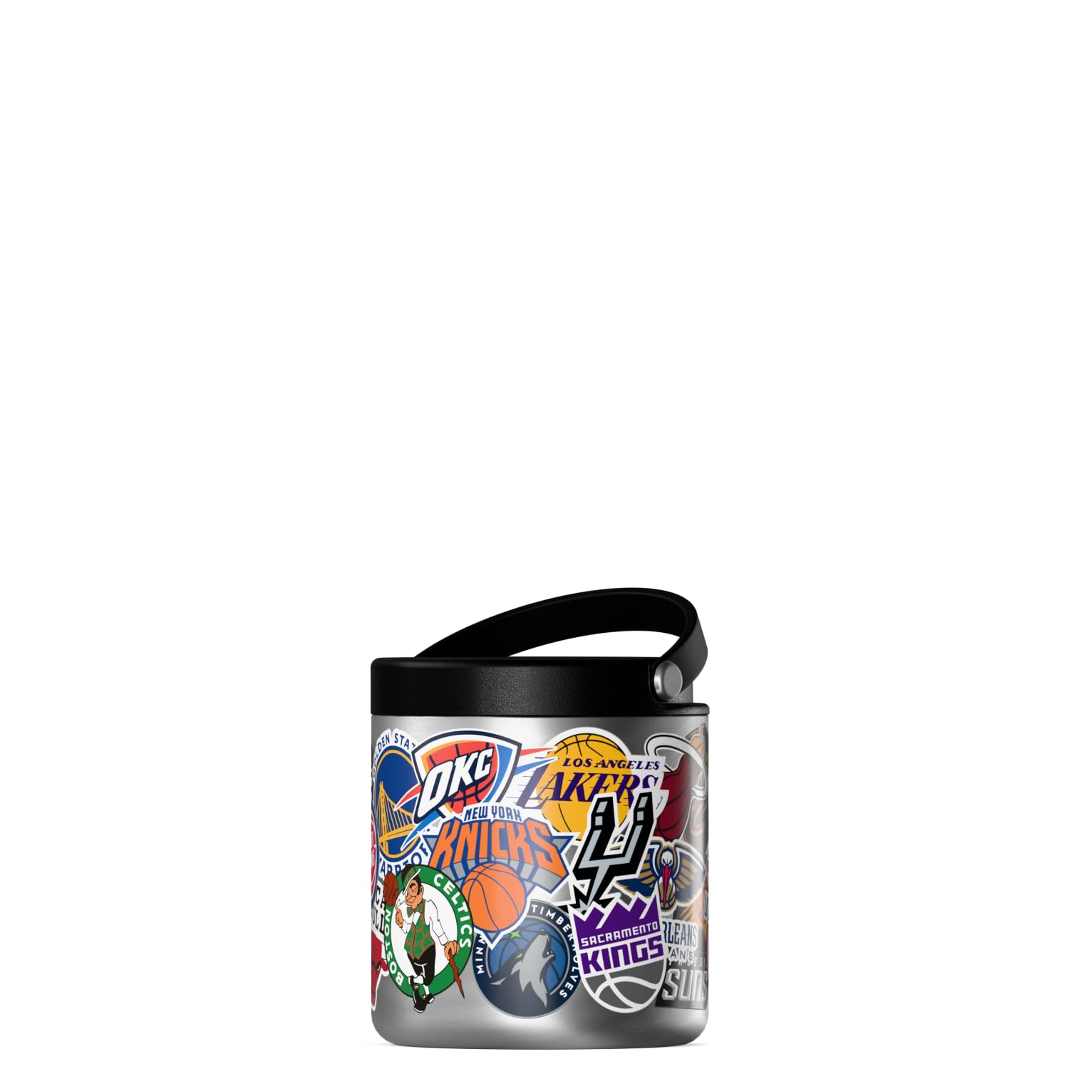 Hydrapeak NBA Officially Licensed 25oz Insulated Food Jar with All-Team Logo Print - Stainless Steel