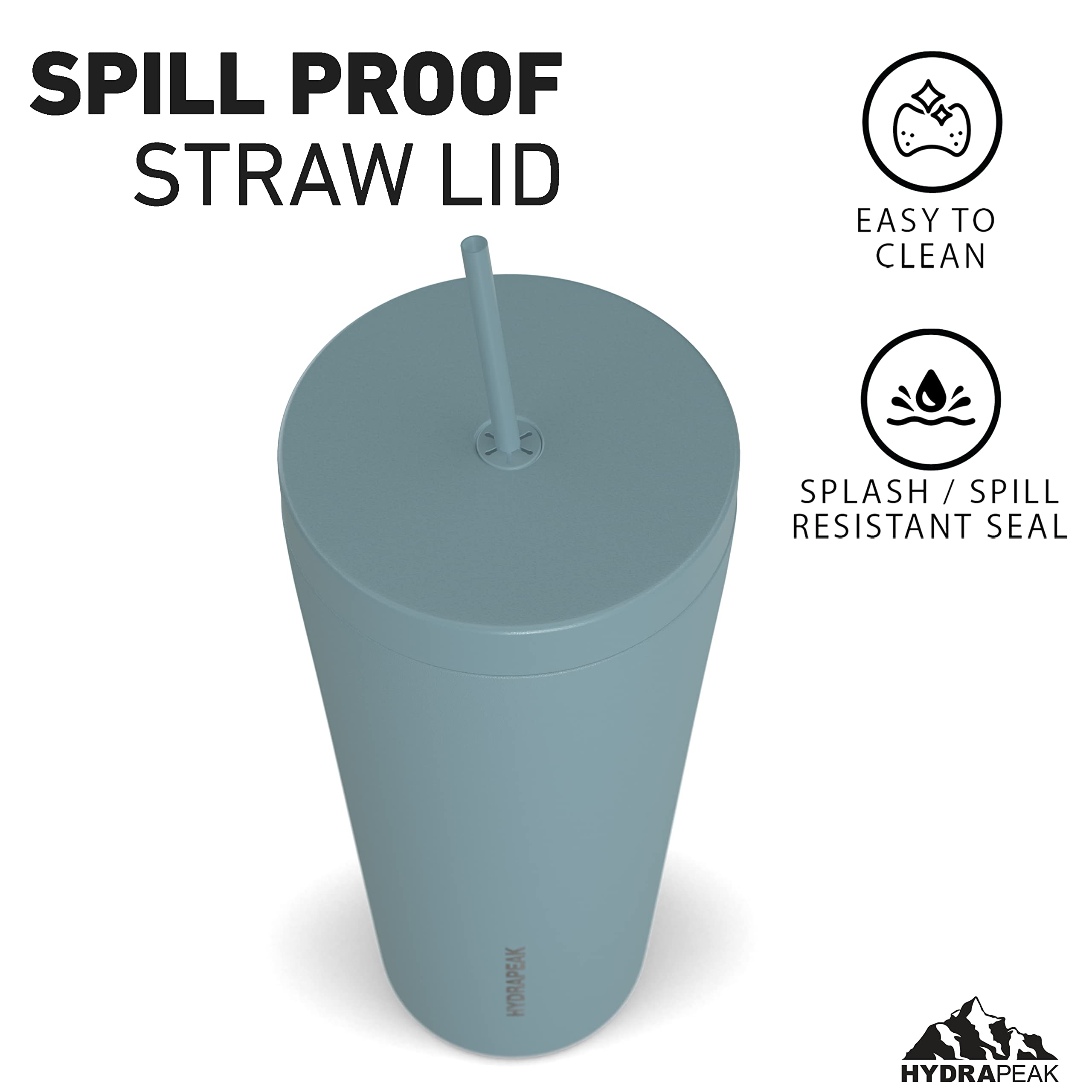 Hydrapeak 25oz Insulated Travel Mug with Straw Lid - Modern Blue