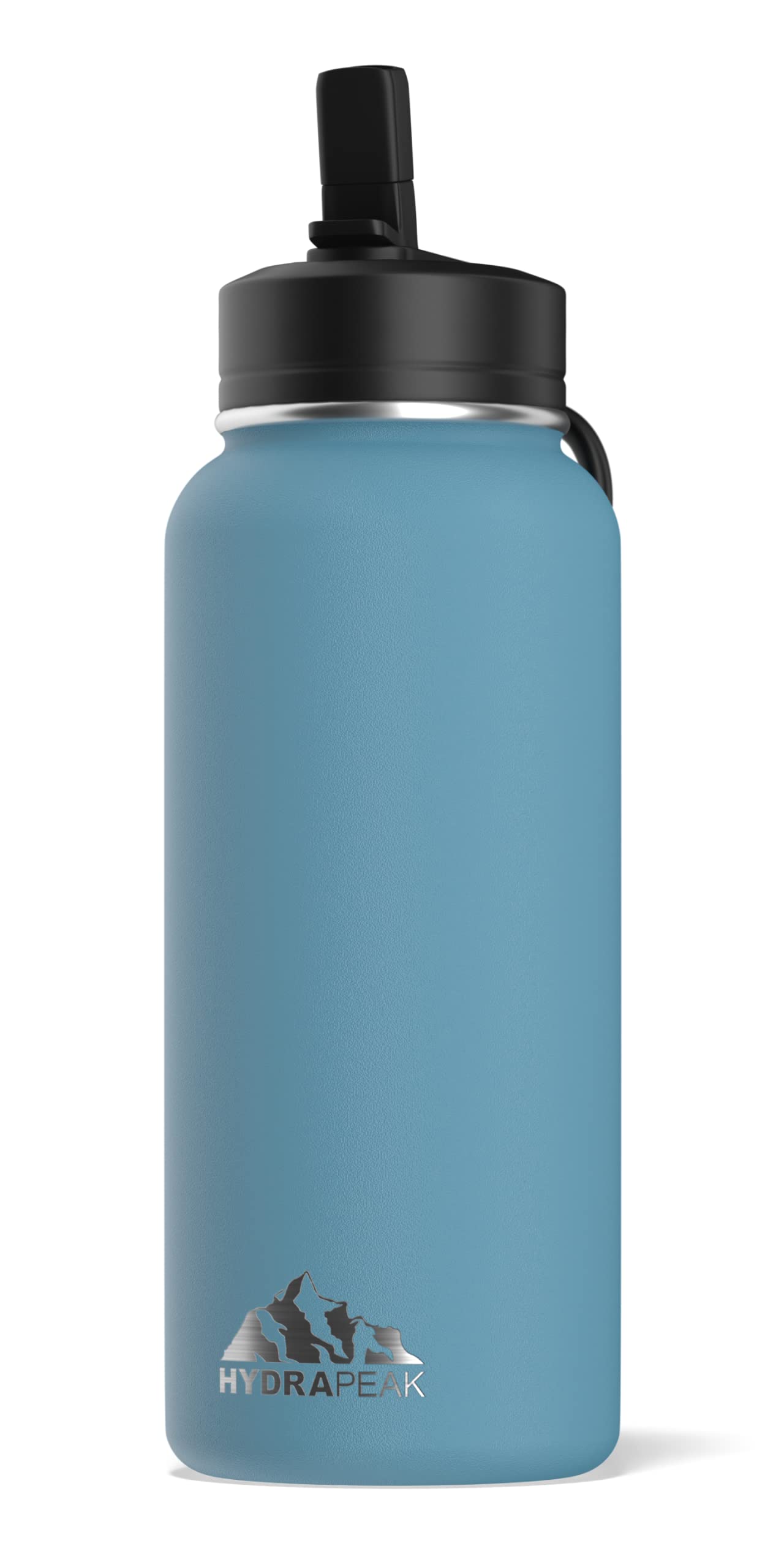 Hydrapeak 32oz Insulated Water Bottle with Straw Lid - Leak-Proof, Double-Wall Vacuum Insulation, Spring Lake