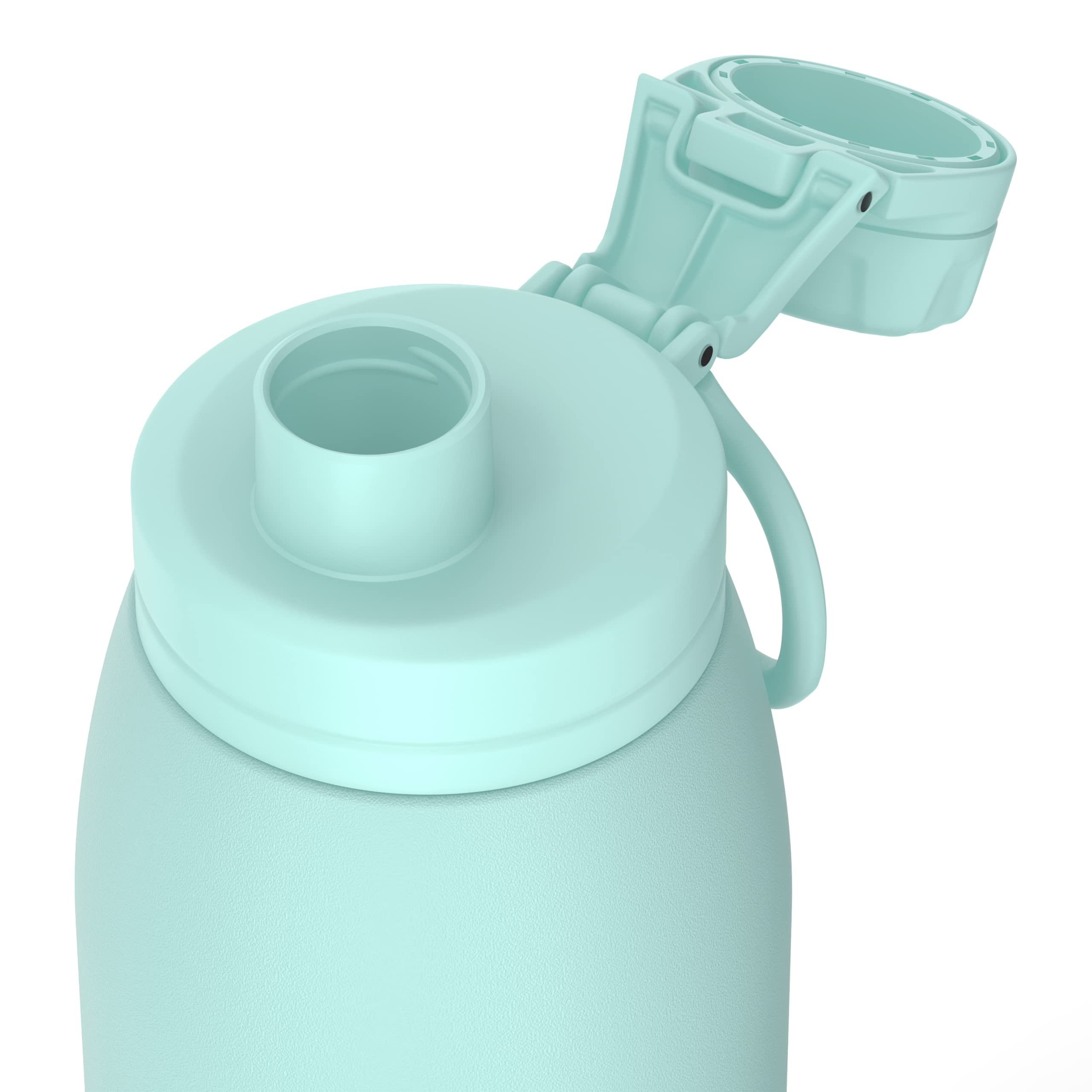 Hydrapeak 40 oz Insulated Water Bottle Chug Lid - Aqua - Leak Proof Double Wall Stainless Steel