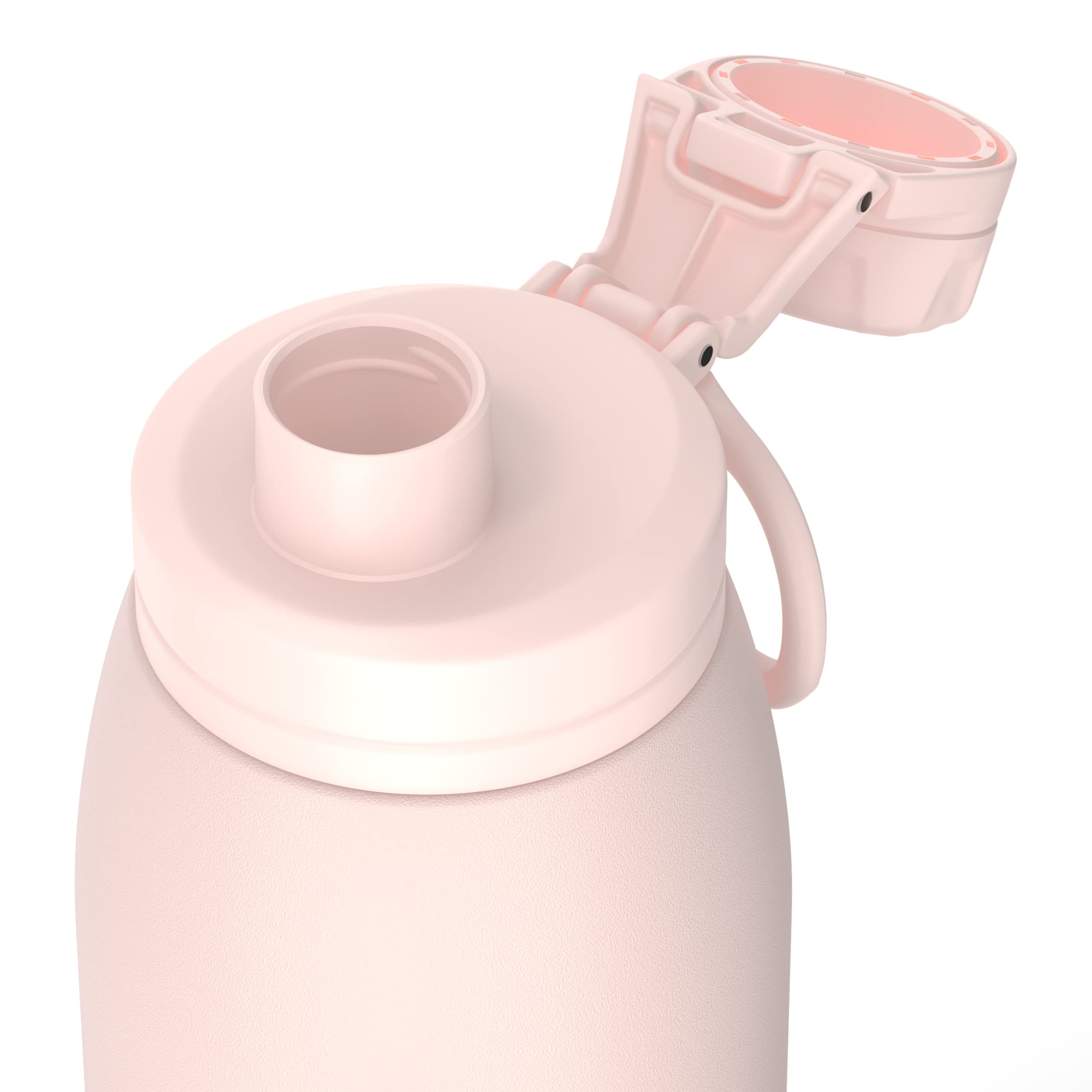 Hydrapeak 40 oz Insulated Water Bottle with Chug Lid - Seashell - Leak Proof Double Walled Stainless Steel