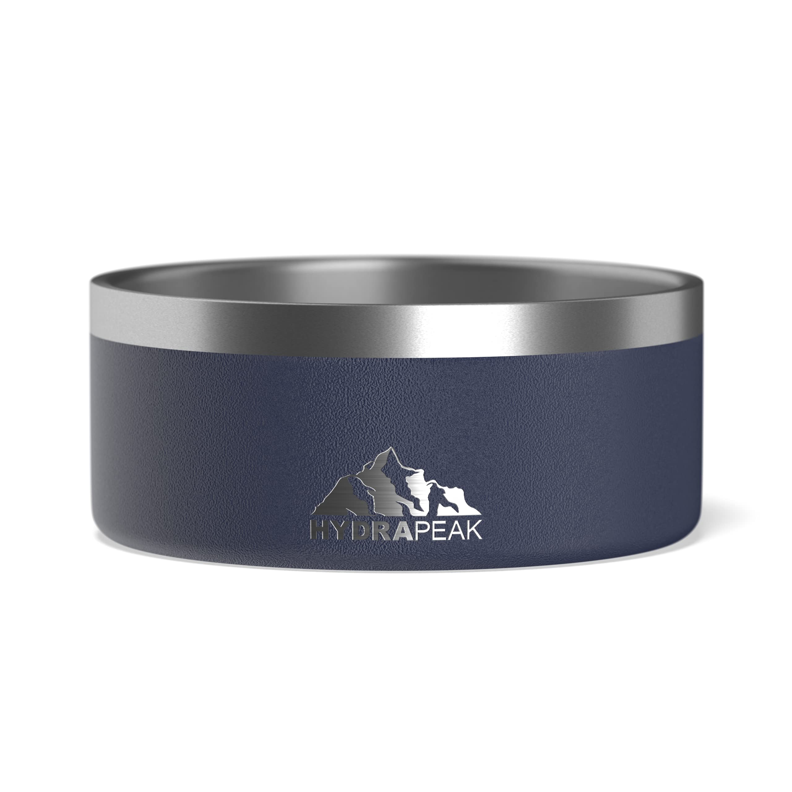 Hydrapeak Dog Bowl 4 Cup - Non-Slip Stainless Steel, Insulated Water and Food Dish for Small Dogs, Graphite
