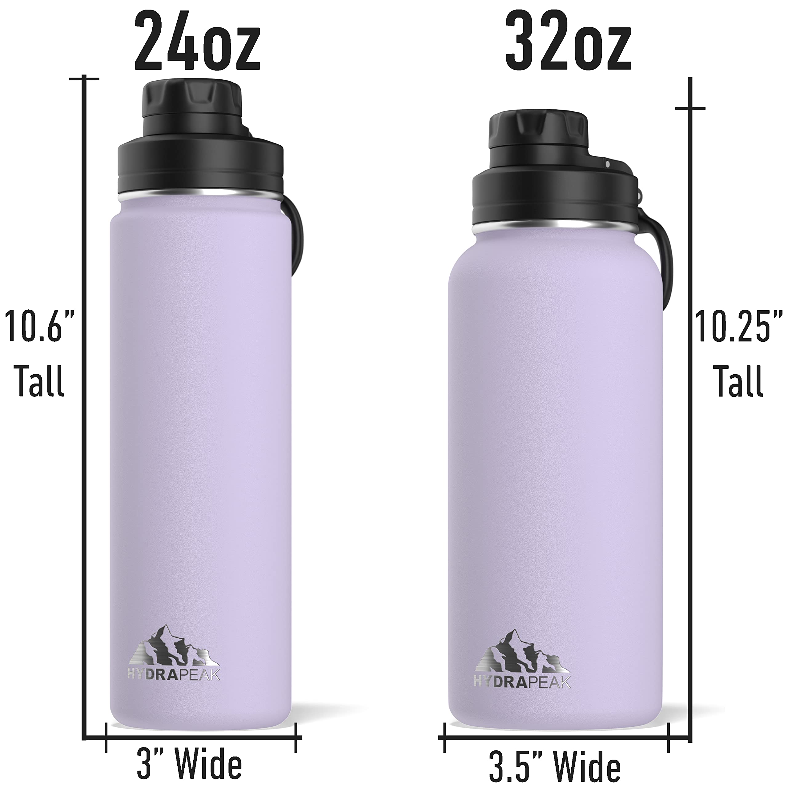 Hydrapeak Active 32oz Insulated Water Bottle with Chug Lid – Orchid