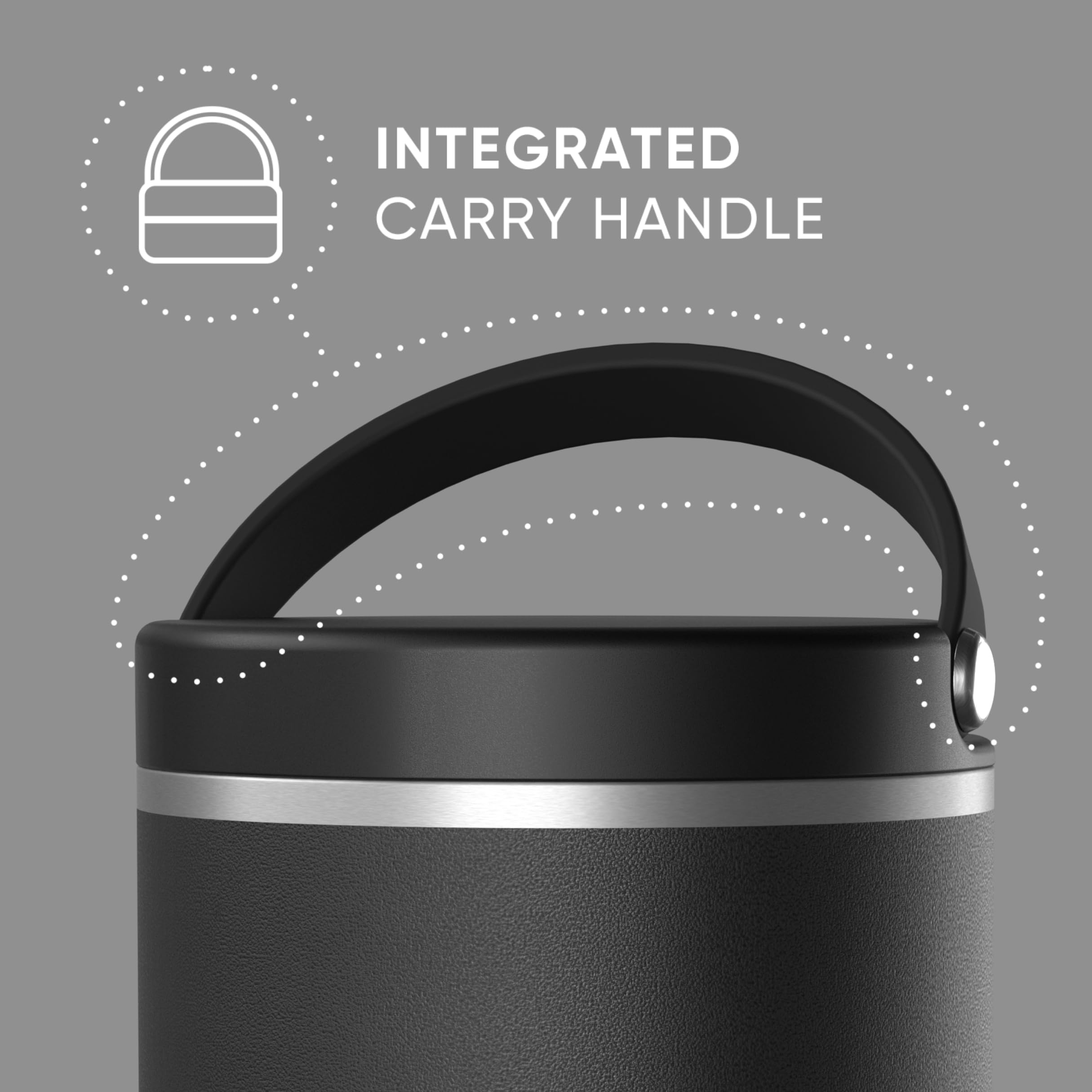 Hydrapeak 25oz Stainless Steel Vacuum Insulated Food Jar for Hot & Cold Food - Black