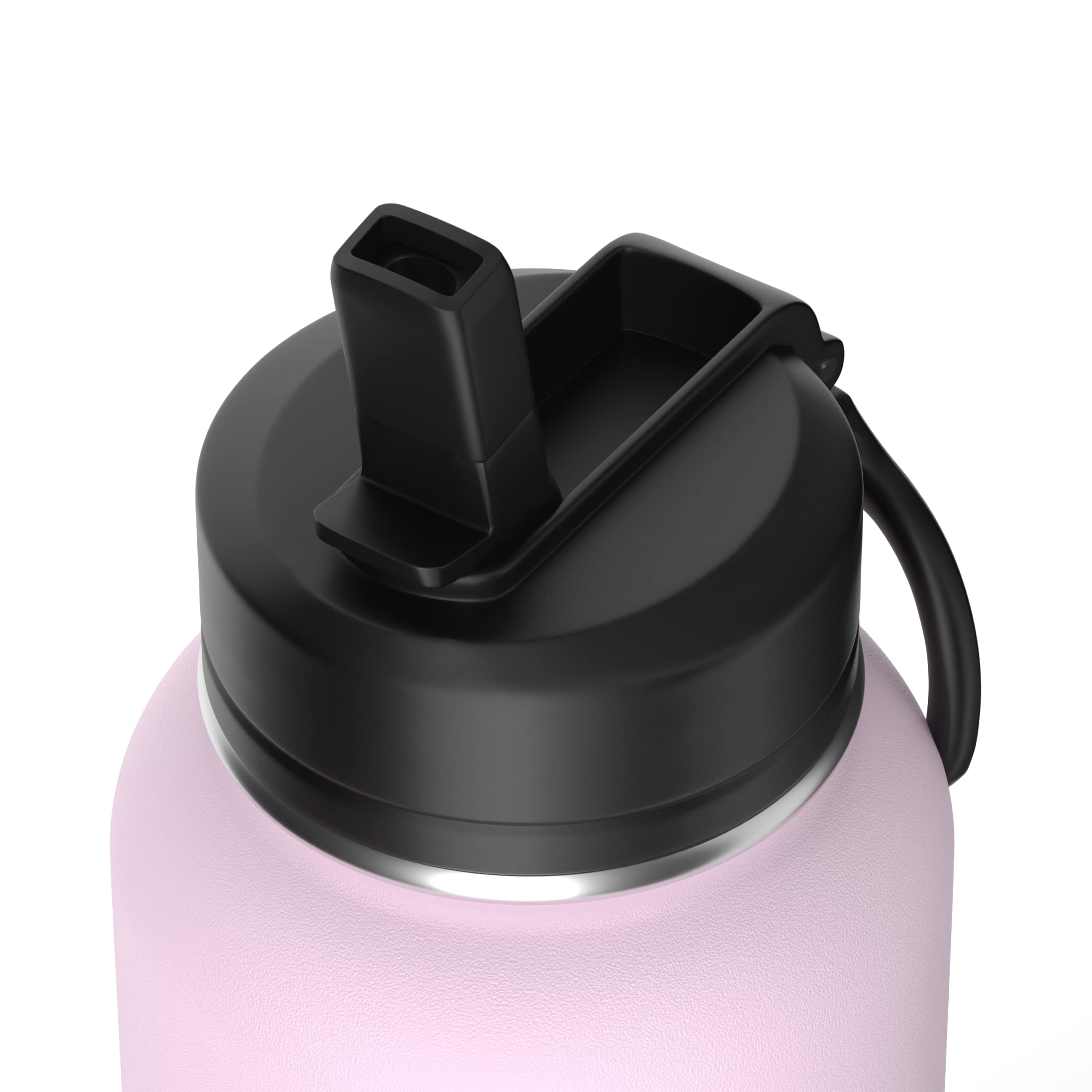 Hydrapeak 32oz Insulated Water Bottle with Straw Lid – Reusable Leak-Proof, Blush