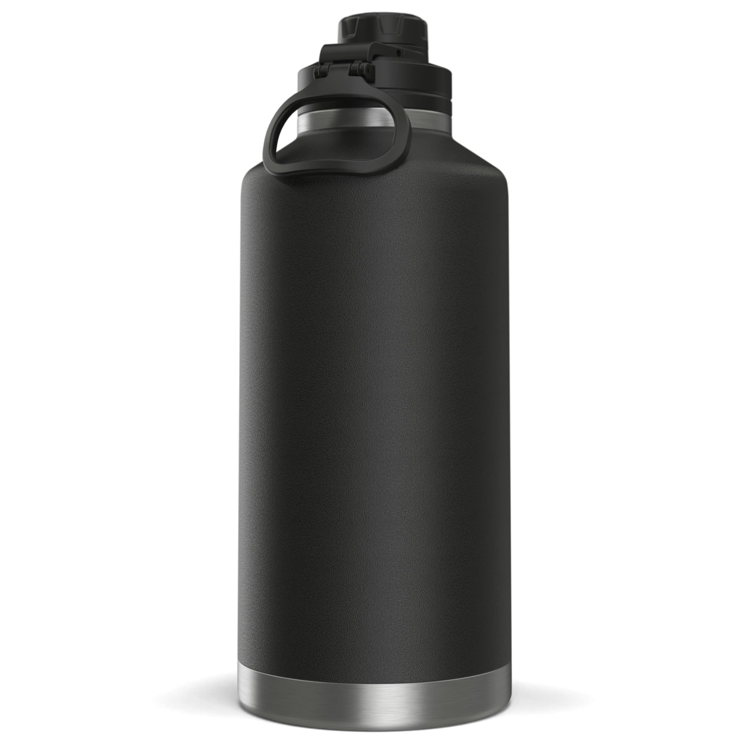 Hydrapeak 72 oz Insulated Water Bottle - Black, Half Gallon Jug