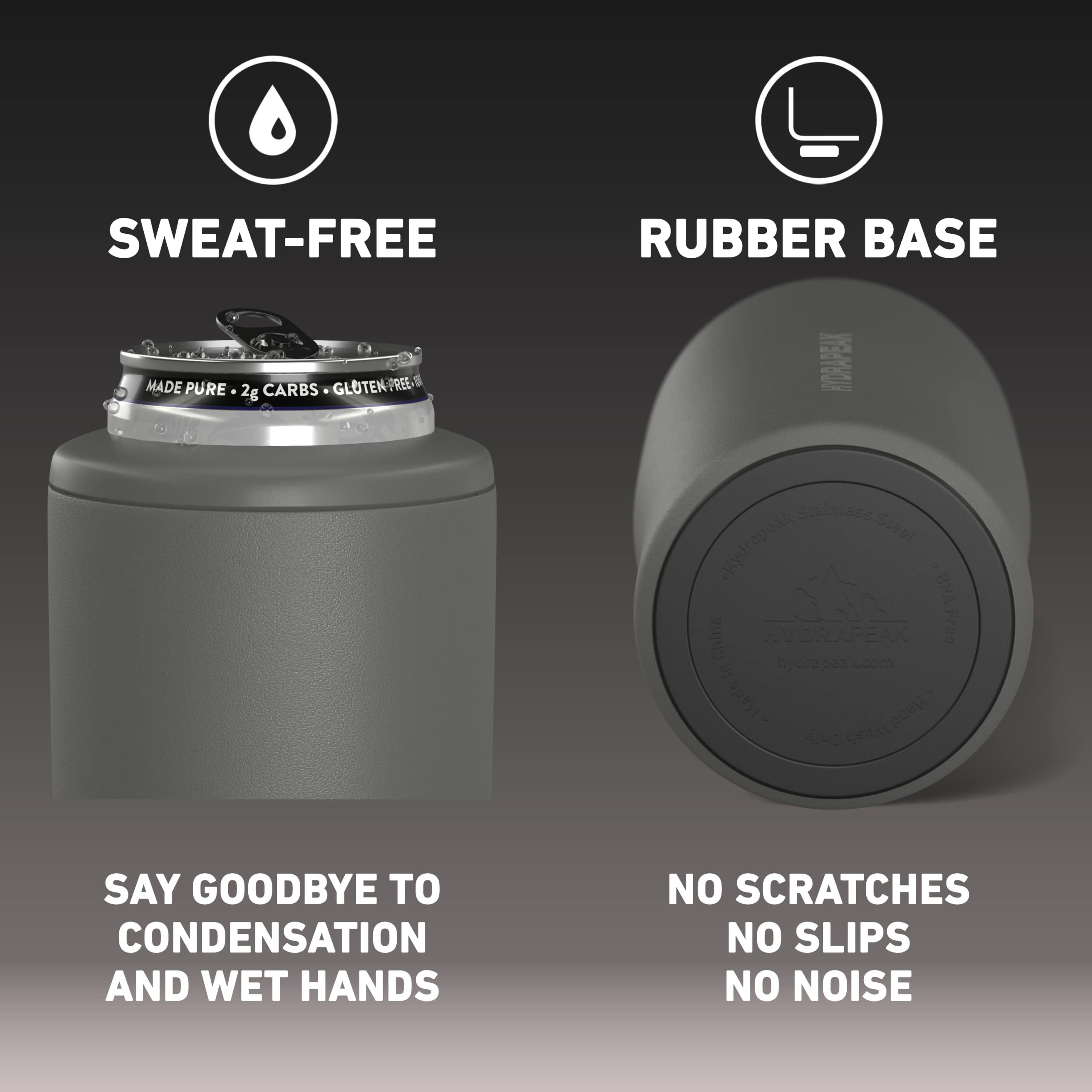Hydrapeak 4-in-1 Insulated Can Cooler - Graphite