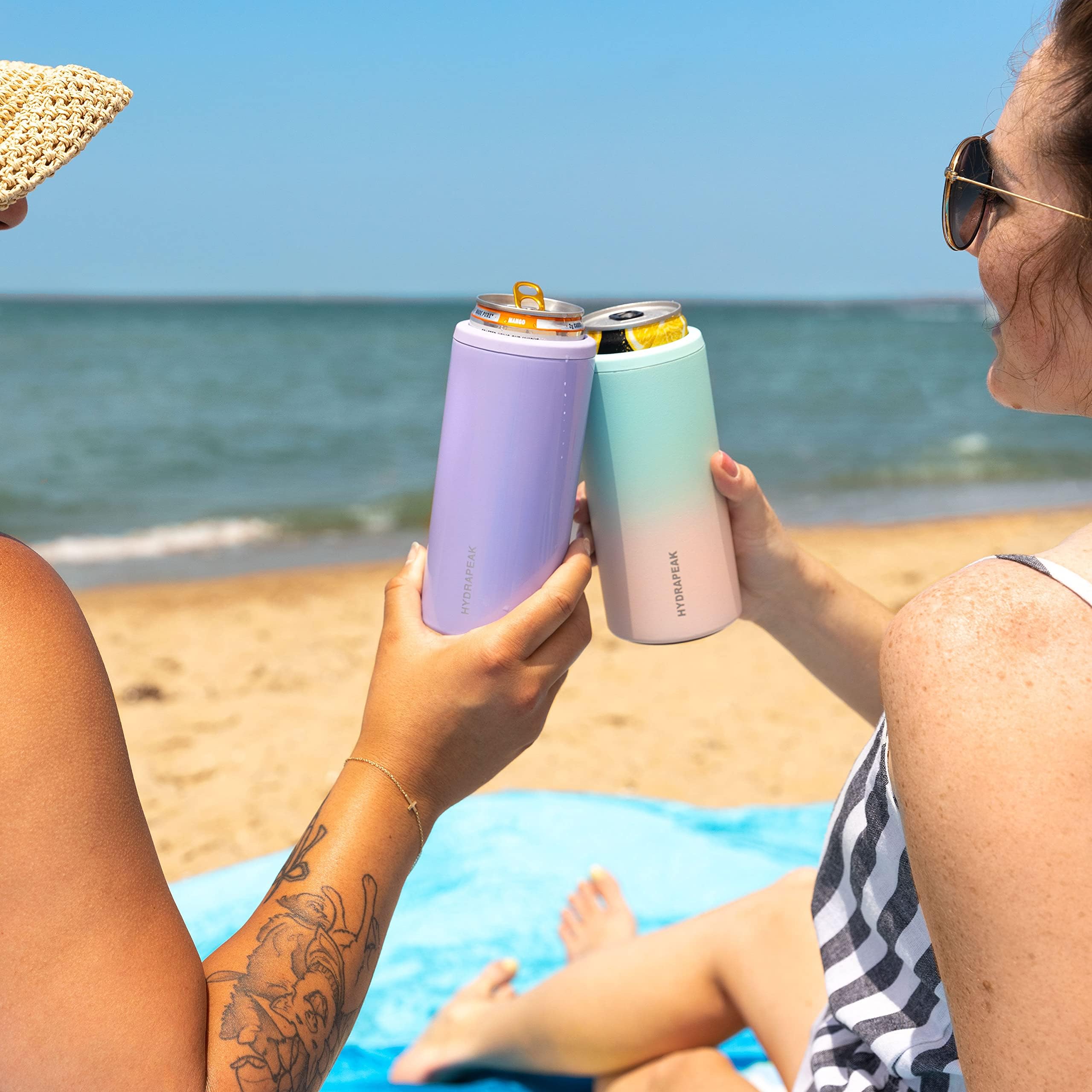 Hydrapeak Slim Can Cooler - Double Wall Insulated for All 12 oz Slim Cans
