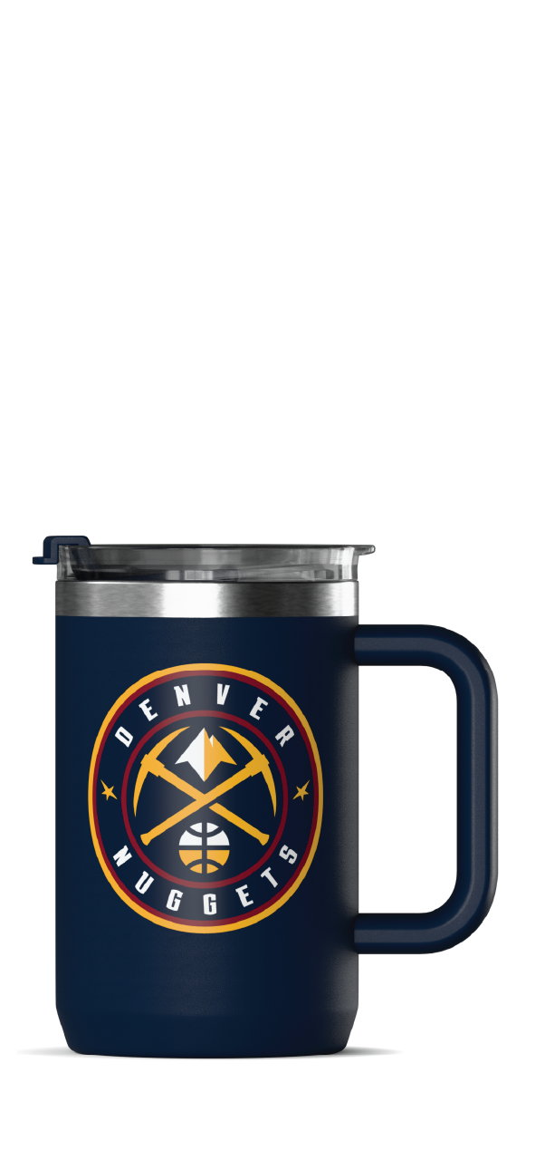 Hydrapeak NBA 18oz Insulated Coffee Mug - Stainless Steel Travel Cup with Handle & Flip Lid