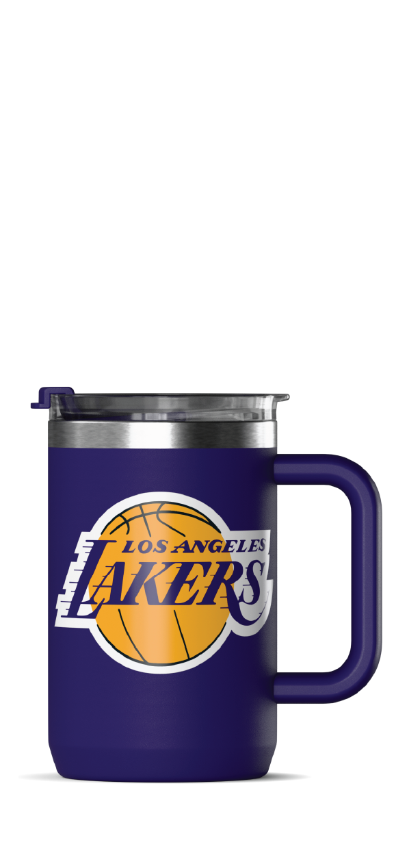 Hydrapeak NBA 18oz Insulated Coffee Mug - Stainless Steel Travel Cup with Handle & Flip Lid