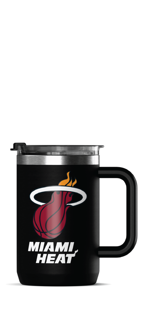 Hydrapeak NBA 18oz Insulated Coffee Mug - Stainless Steel Travel Cup with Handle & Flip Lid